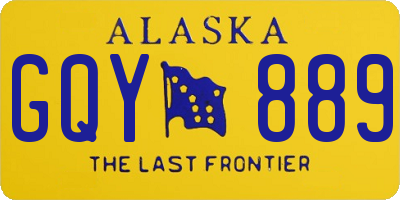 AK license plate GQY889
