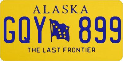 AK license plate GQY899