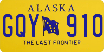 AK license plate GQY910
