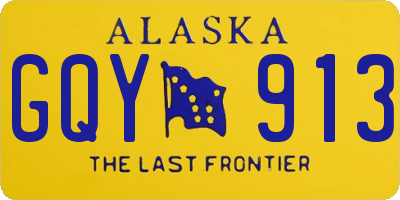 AK license plate GQY913