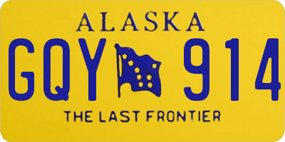 AK license plate GQY914