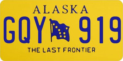 AK license plate GQY919