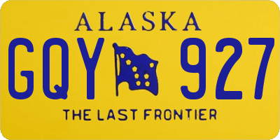 AK license plate GQY927