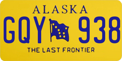 AK license plate GQY938