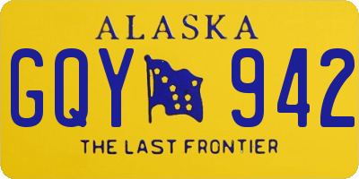 AK license plate GQY942