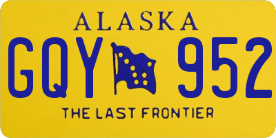 AK license plate GQY952