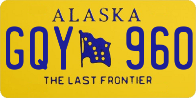 AK license plate GQY960