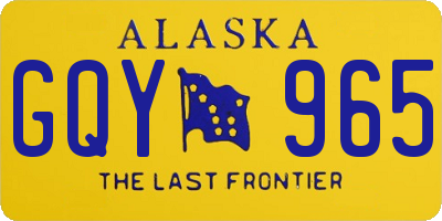 AK license plate GQY965