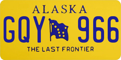 AK license plate GQY966