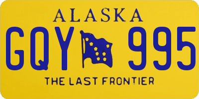 AK license plate GQY995