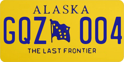 AK license plate GQZ004
