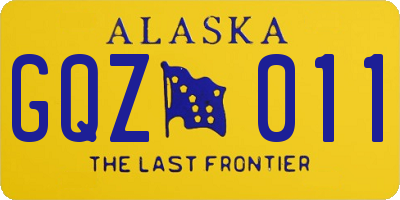 AK license plate GQZ011