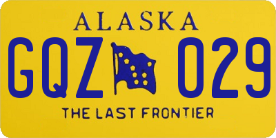 AK license plate GQZ029