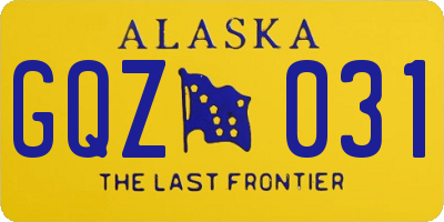 AK license plate GQZ031
