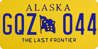 AK license plate GQZ044