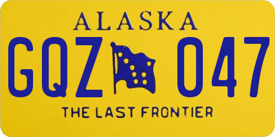 AK license plate GQZ047