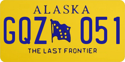 AK license plate GQZ051