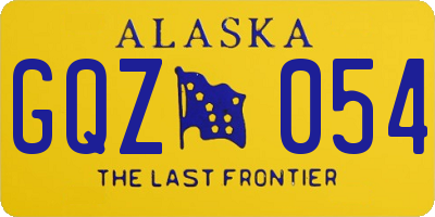 AK license plate GQZ054