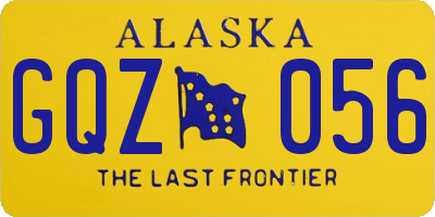 AK license plate GQZ056