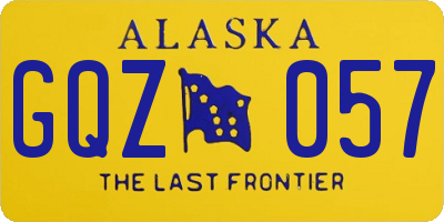 AK license plate GQZ057