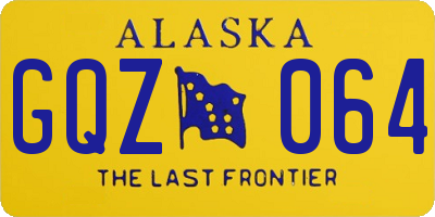AK license plate GQZ064