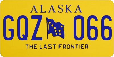 AK license plate GQZ066