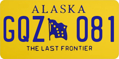 AK license plate GQZ081