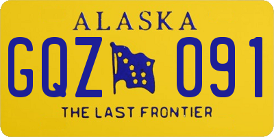 AK license plate GQZ091