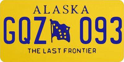 AK license plate GQZ093