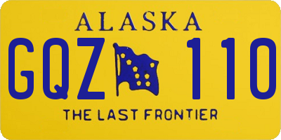 AK license plate GQZ110