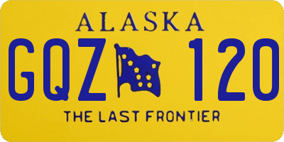 AK license plate GQZ120