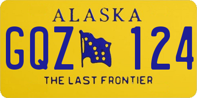 AK license plate GQZ124