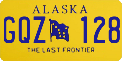 AK license plate GQZ128