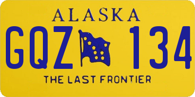 AK license plate GQZ134