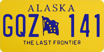AK license plate GQZ141