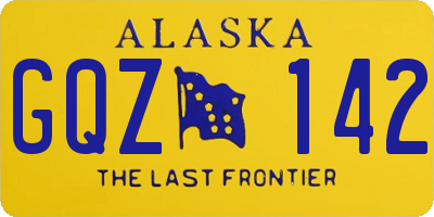 AK license plate GQZ142