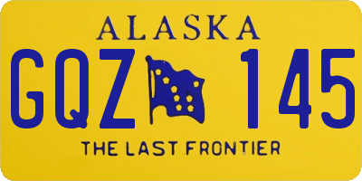AK license plate GQZ145