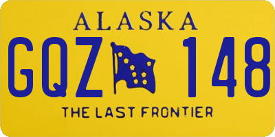 AK license plate GQZ148