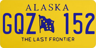 AK license plate GQZ152