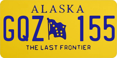 AK license plate GQZ155