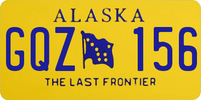 AK license plate GQZ156