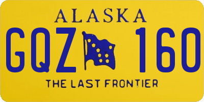 AK license plate GQZ160