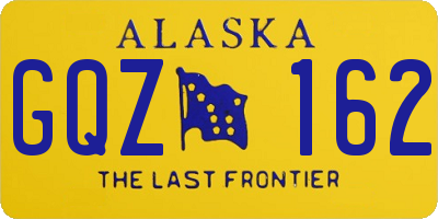 AK license plate GQZ162