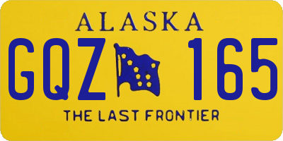 AK license plate GQZ165