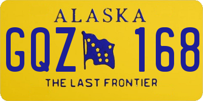 AK license plate GQZ168