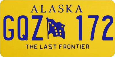 AK license plate GQZ172