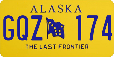 AK license plate GQZ174