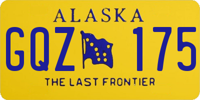 AK license plate GQZ175