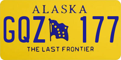 AK license plate GQZ177
