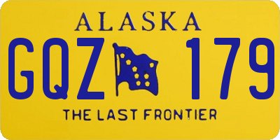 AK license plate GQZ179